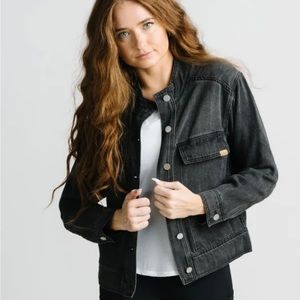 Zyia Black Crossroads Denim Jacket - Size M